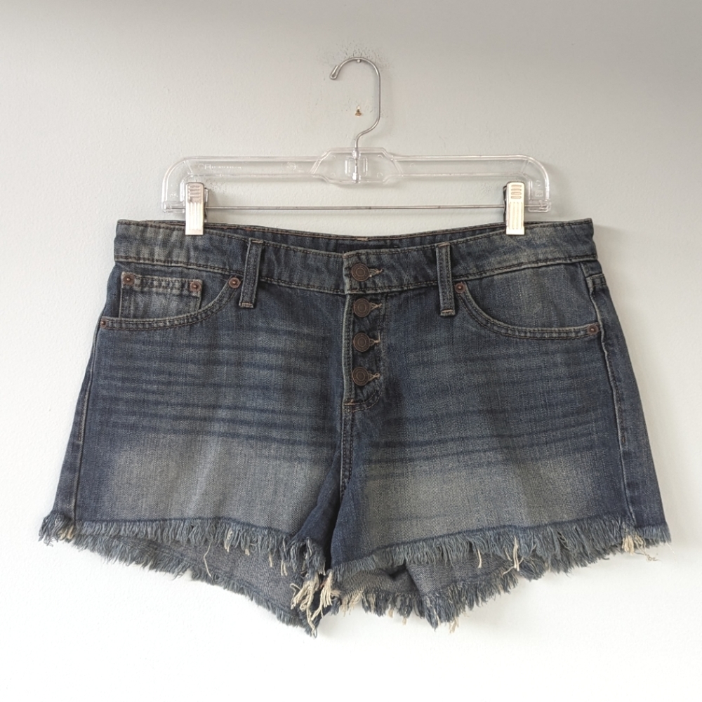 Lucky Brand Women's 8/29 The Cut Off Button Fly Denim Shorts - Picture 3 of 10